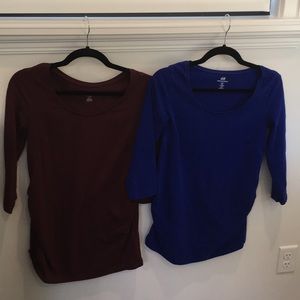 2 H and M Mama Tops-3/4 length sleeve